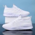 Trend men's casual shoes light sneaker white large size outdoor breathable mesh fashion sports black running tennis shoes