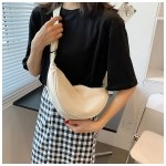 Crossbody Canvas Sling Bag For Women Korean Style Simple Hobos Chest Bag Students Shoulder Bag With Adjustable Strap